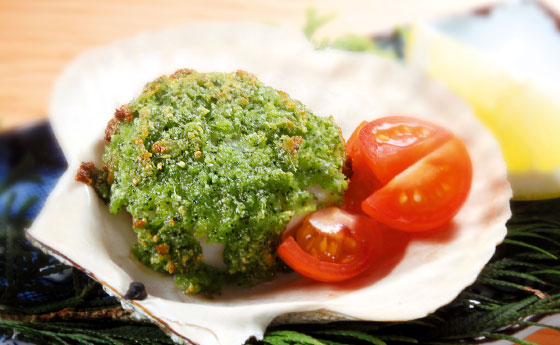 ホタテのオーブン焼きバジル風味